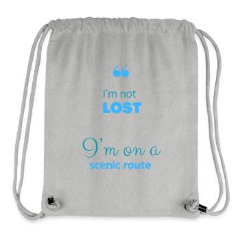 Ich bin nicht verloren, ich bin auf einer landschaftlich reizvollen Route - Stanley/Stella recycelter Gym Bag - Grau meliert - Vorne