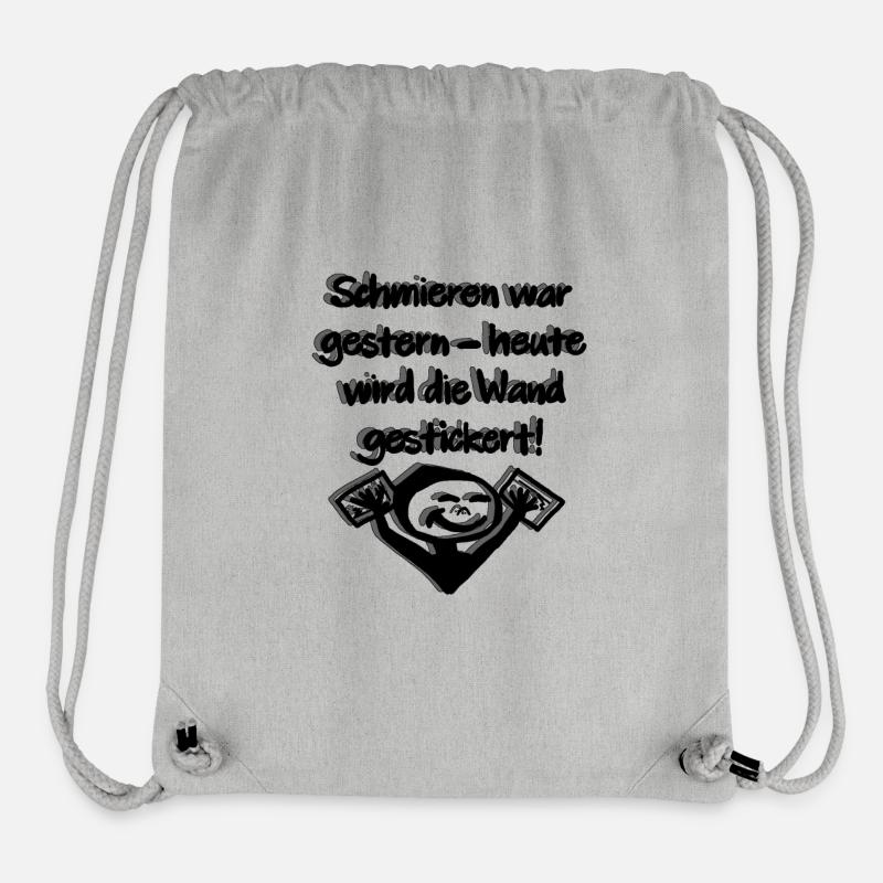 Today it's time for embroidery - Stanley/Stella Recycled Gym Bag - heather grey
