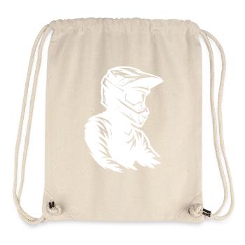 Une inspiration sympa du motocross - Sac à cordon recyclé Stanley/Stella - blanc naturel - Devant