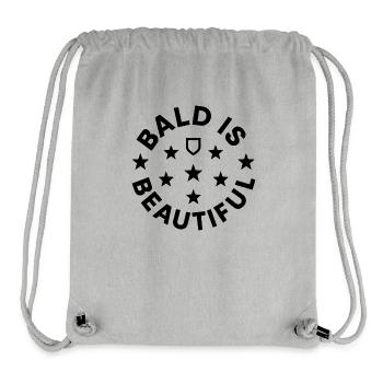 Men's Bald Gift Idea Bald Is Beautiful - Stanley/Stella Recycled Gym Bag - heather grey - Front