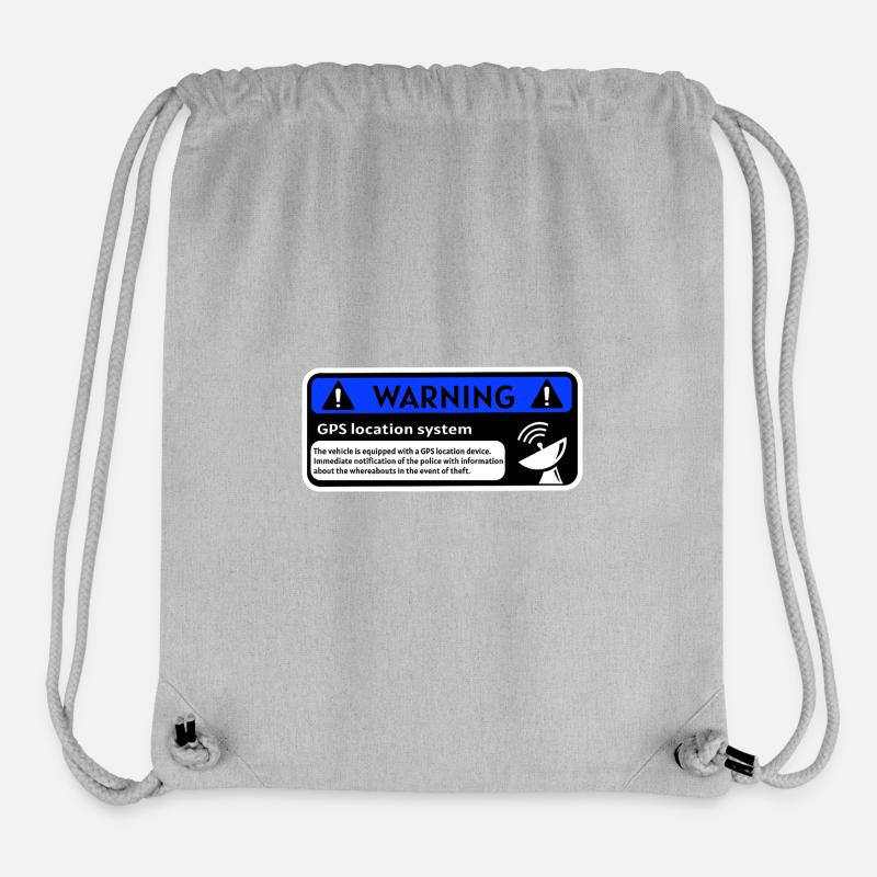 GPS Alert Sticker - Stanley/Stella Recycled Gym Bag - heather grey