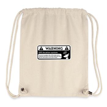 GPS-Alarm-Aufkleber - Stanley/Stella recycelter Gym Bag - Naturweiß - Vorne