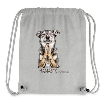 Hund in Yoga Pose - Namasté Ihr Arschgeigen - Stanley/Stella recycelter Gym Bag - Grau meliert - Vorne