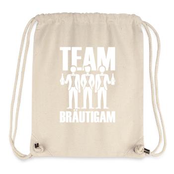 Team Bräutigam Polterhochzeit - Stanley/Stella recycelter Gym Bag - Naturweiß - Vorne