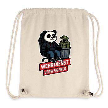 Refuse Military Service Panda Peace Design - Stanley/Stella Recycled Gym Bag - natural - Front