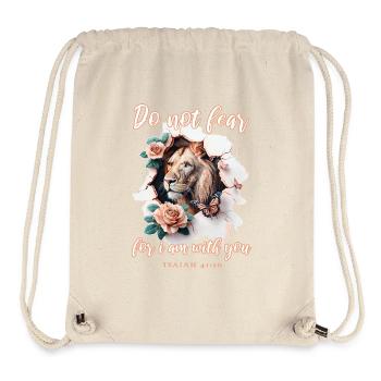 Lion Bible Verse - Stanley/Stella Recycled Gym Bag - natural - Front