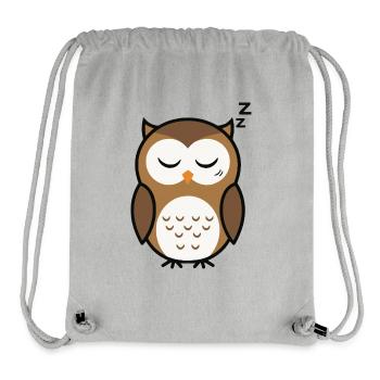 Süße schlafende Eule minimalistischen Stil - Stanley/Stella recycelter Gym Bag - Grau meliert - Vorne