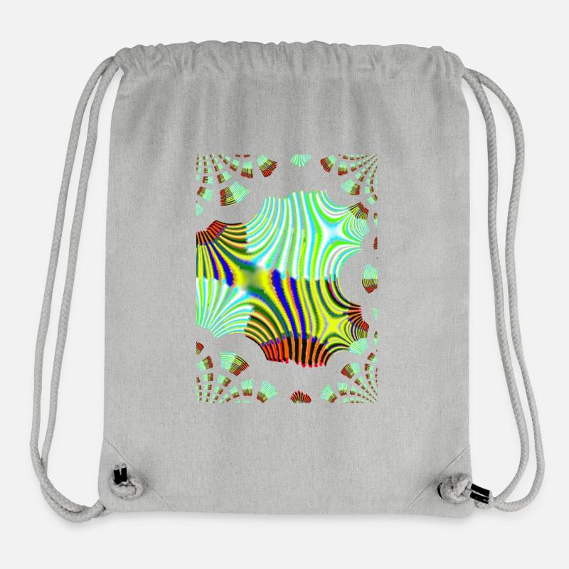 Farbkaleidoskopische Wellen - Stanley/Stella recycelter Gym Bag - Grau meliert