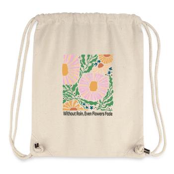 Sans pluie design floral style rétro - Sac à cordon recyclé Stanley/Stella - blanc naturel - Devant