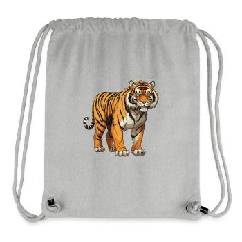 Tiger Animal - Stanley/Stella Recycled Gym Bag - heather grey - Front
