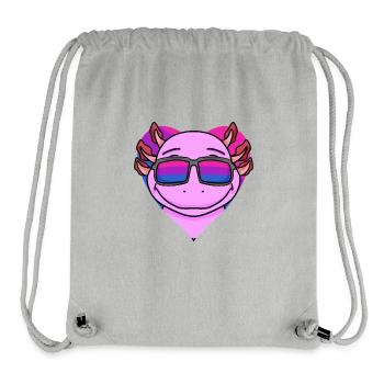 Cadeau Axolotl bisexuel - Sac à cordon recyclé Stanley/Stella - gris chiné - Devant