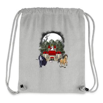 Castle Horse Fantasy Fairy Tale Fairy Tale Character Castle - Stanley/Stella Recycled Gym Bag - heather grey - Front