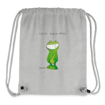 Janosch Günter Kastenfrosch Lach Doch Mal - Stanley/Stella recycelter Gym Bag - Grau meliert - Vorne