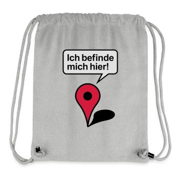 Ich befinde mich hier Google Maps - Stanley/Stella recycelter Gym Bag - Grau meliert - Vorne