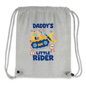 Little Daddy Pilot Baby Bulldozer Construction Machinery - Stanley/Stella Recycled Gym Bag - heather grey - Front