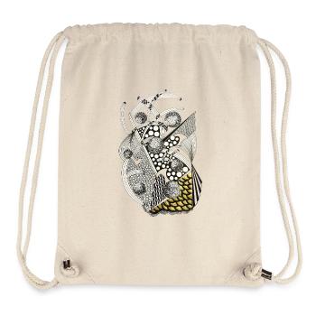 Abstrakter Ornament mit Goldakzenten - Stanley/Stella recycelter Gym Bag - Naturweiß - Vorne