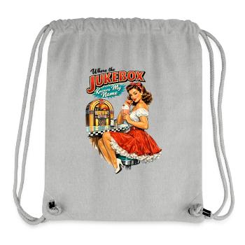 50s Diner Pin-Up: Where the Jukebox Knows My Name - Stanley/Stella recycelter Gym Bag - Grau meliert - Vorne