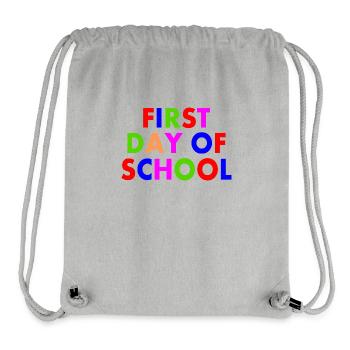 First day of school - Stanley/Stella Recycled Gym Bag - heather grey - Front