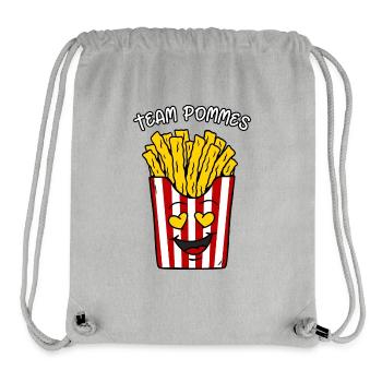 Funny French Fries Bag Fries Team Fries - Stanley/Stella Recycled Gym Bag - heather grey - Front