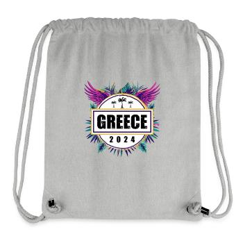 L’équipe de la Grèce 2024 - Sac à cordon recyclé Stanley/Stella - gris chiné - Devant