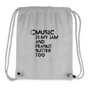 Collection "MUSIC is my Jam and Peanut Butter Too" - Stanley/Stella Recycled Gym Bag - heather grey - Front