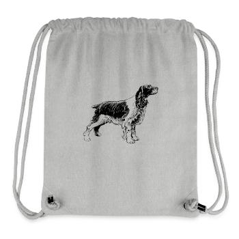 chien de chasse - Sac à cordon recyclé Stanley/Stella - gris chiné - Devant