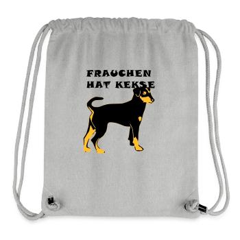 pinscher hund - Stanley/Stella recycelter Gym Bag - Grau meliert - Vorne