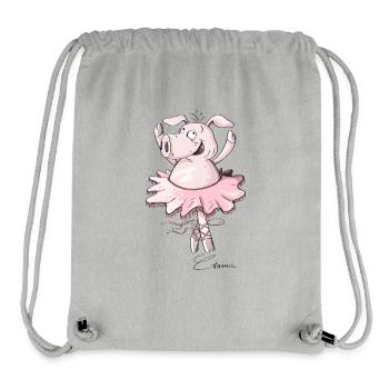 Ballett Schwein I Prima Ballerina - Stanley/Stella recycelter Gym Bag - Grau meliert - Vorne