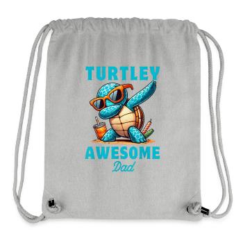 Dabbing Schildkröte Ozean Tierliebhaber Papa Vatertag - Stanley/Stella recycelter Gym Bag - Grau meliert - Vorne