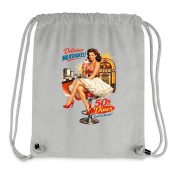 Retro 50s Diner Pin-Up: Rockabella & MilkshakeRet - Stanley/Stella Recycled Gym Bag - heather grey - Front