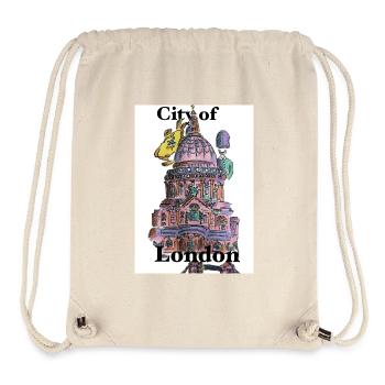 London Sketch: City Landmark Palette - Stanley/Stella recycelter Gym Bag - Naturweiß - Vorne