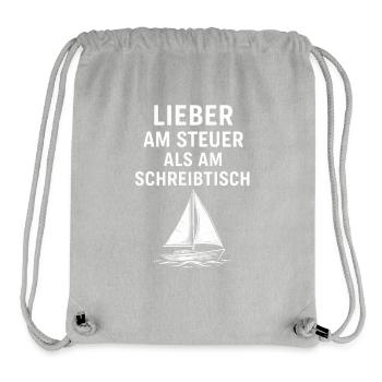 Segeln Segelboot Spruch Büro Arbeit - Stanley/Stella recycelter Gym Bag - Grau meliert - Vorne