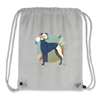 Chien lévrier italien - Sac à cordon recyclé Stanley/Stella - gris chiné - Devant