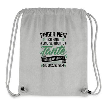 Finger weg! Ich habe eine verrückte Tante - Baby - - Stanley/Stella recycelter Gym Bag - Grau meliert - Vorne