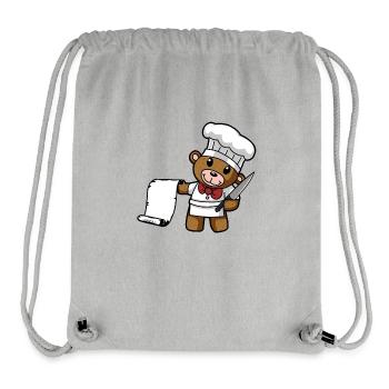 Chef Kitchen Restaurant Gourmet Chef Chefs Teddy - Stanley/Stella Recycled Gym Bag - heather grey - Front