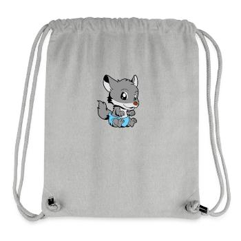 Kawaii Baby Wolf - Stanley/Stella Recycled Gym Bag - heather grey - Front