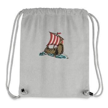 Nordic Drakkar Viking Ship - Stanley/Stella Recycled Gym Bag - heather grey - Front