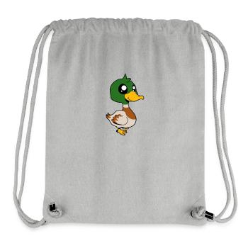 Kawaii Duck - Stanley/Stella Recycled Gym Bag - heather grey - Front