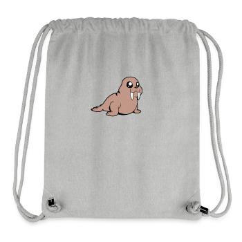 Kawaii Walrus - Stanley/Stella Recycled Gym Bag - heather grey - Front