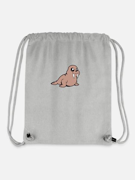 Kawaii Walrus - Stanley/Stella Recycled Gym Bag - heather grey