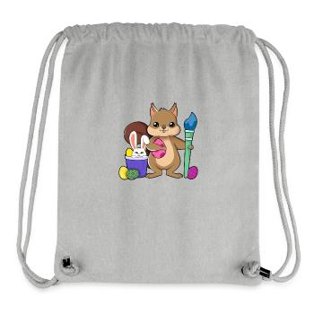 Süßes Eichhörnchen bemalt Ostereier - Stanley/Stella recycelter Gym Bag - Grau meliert - Vorne