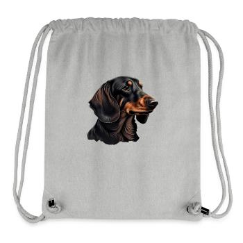 Rauhaardackel Dachshund Hund Hunde Welpe Dackel - Stanley/Stella recycelter Gym Bag - Grau meliert - Vorne