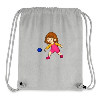 Girl playing Bocce Ball - Stanley/Stella Recycled Gym Bag - heather grey - Front