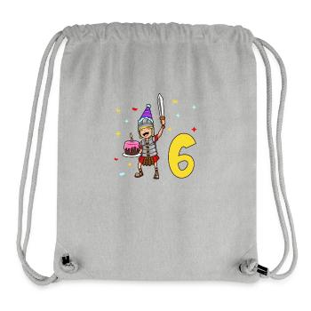 Mit Centurio - Kinder Geburtstag 6 Jahre - Stanley/Stella recycelter Gym Bag - Grau meliert - Vorne