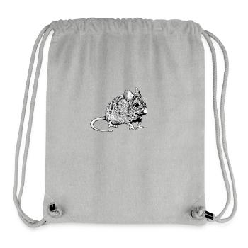 Schwarz-Weiß-Zeichnung - Maus - Stanley/Stella recycelter Gym Bag - Grau meliert - Vorne