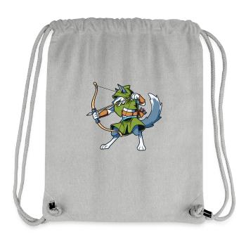 RPG Character - Ranger - Hunter - Wolf - Stanley/Stella Recycled Gym Bag - heather grey - Front
