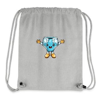 Cartoon Kawaii Diaper - Stanley/Stella Recycled Gym Bag - heather grey - Front