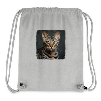 Egyptian Mau Kitten Cat Egyptian Mau - Stanley/Stella Recycled Gym Bag - heather grey - Front