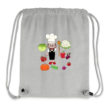 Koch Köchin Köche Gemüse Gastgeber Vegetarisch - Stanley/Stella recycelter Gym Bag - Grau meliert - Vorne