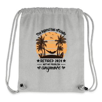 Legend Has Officially Retired 2024 Not My Problem - Stanley/Stella Recycled Gym Bag - heather grey - Front